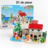 Puzzle 3D vilă de coastă, 21 de piese