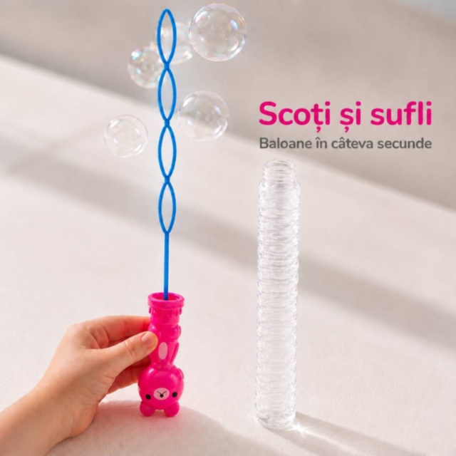 Baghetă pentru baloane de săpun cu ursuleț colorat, set 24 buc., pret 1 buc.
