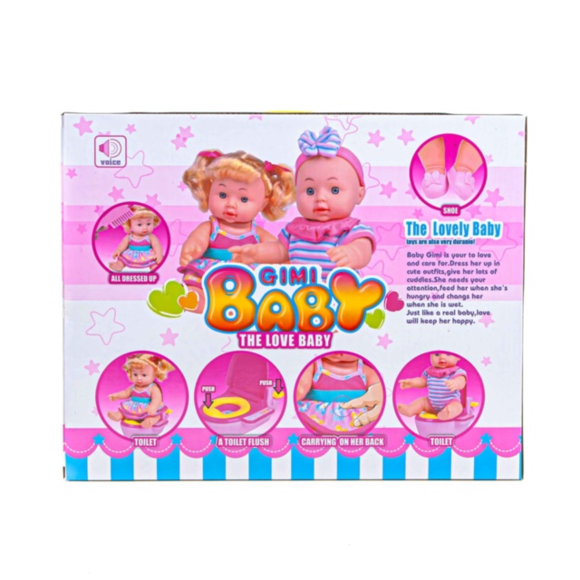 Păpușă cu 10 Sunete Realiste și WC-ul Interactiv cu Efecte Sonore