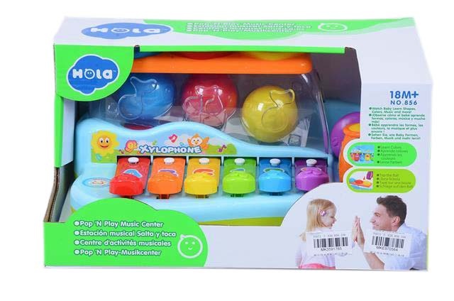 Xilofon si Ciocănel cu Bile, Jucărie Muzicală 2 in 1