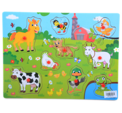 Puzzle Incastru din Lemn cu Animale | image