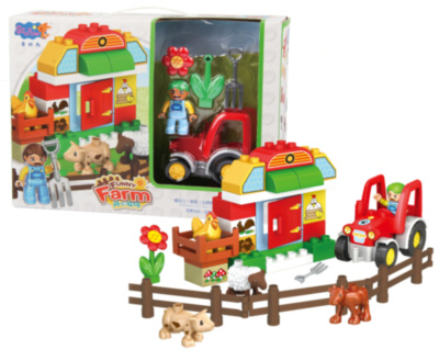 Ferma cu Tractor, set de construcție 35 piese | image