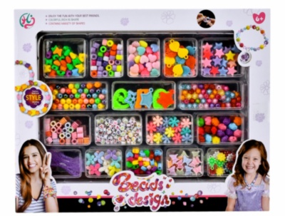 Set de Confecționat Brățări cu Mărgele Multicolore și Pandative in Formă de Litere | image