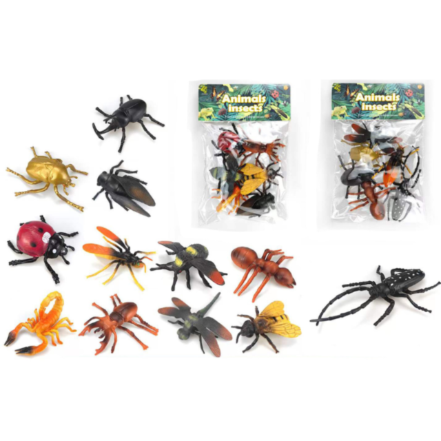 Set 6 insecte realiste din plastic – Modele aleatorii