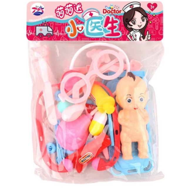 Set Doctor pentru Copii cu Păpușă și Targă (culoare aleatorie)
