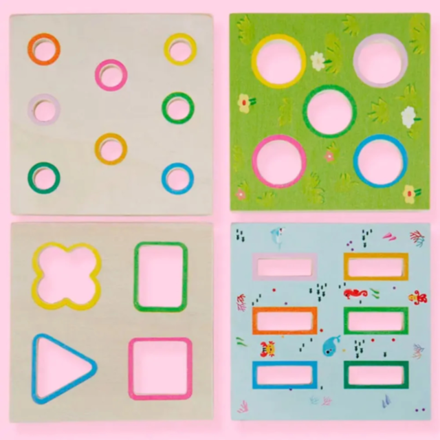 Set Montessori de Activități Educative 8 în 1 cu Elemente din Lemn