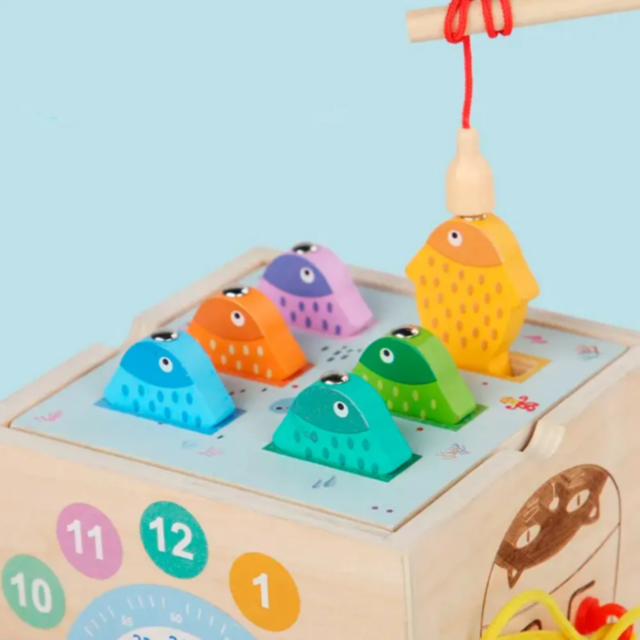 Set Montessori de Activități Educative 8 în 1 cu Elemente din Lemn