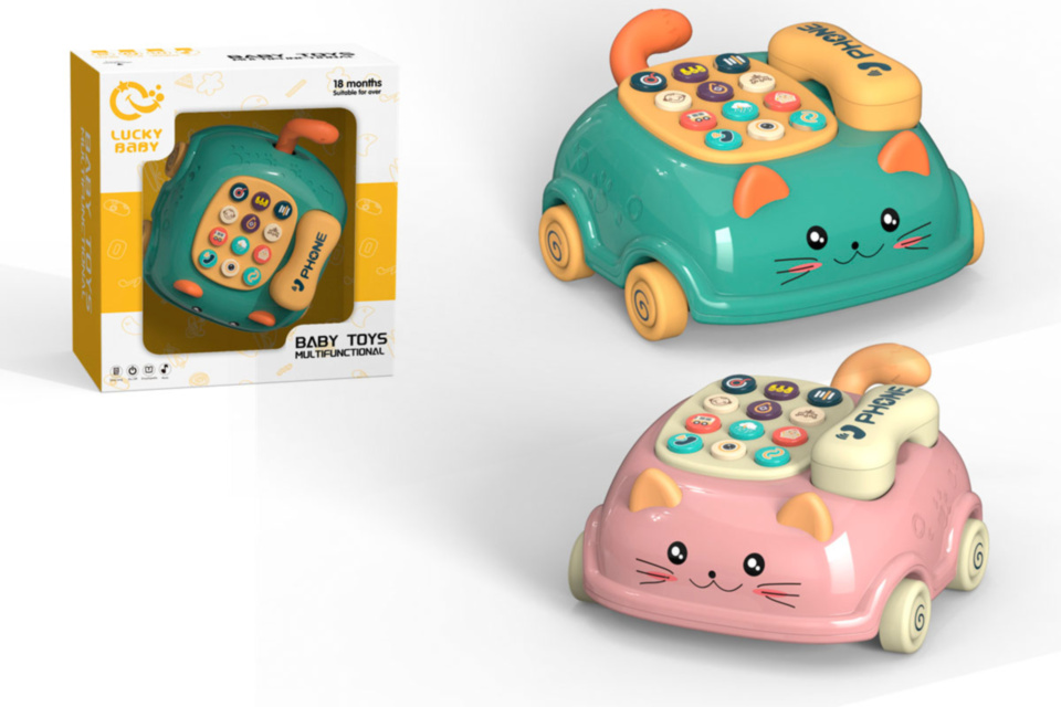 Telefon Interactiv cu Butoane, Sunete și Luminițe