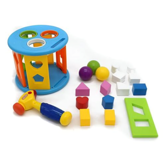 Masă interactivă cu ciocan muzical și forme educative pentru copii