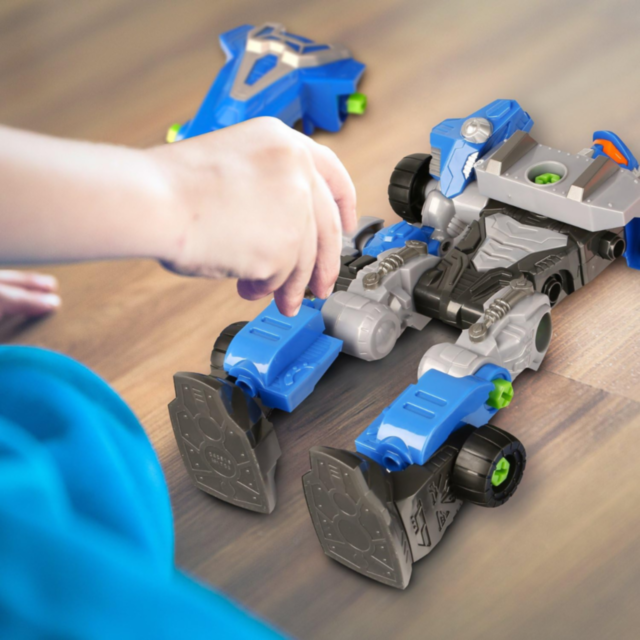 Robot Transformabil 2 în 1, Cu Șurubelniță Electrică, Joc de Construcție pentru Copii 
