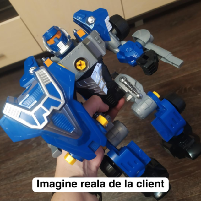 Robot Transformabil 2 în 1, Cu Șurubelniță Electrică, Joc de Construcție pentru Copii 