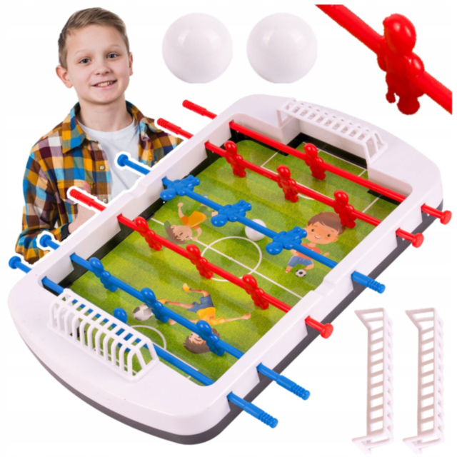 Joc de Fotbal de Masă pentru Copii – Mini Teren cu Jucători și 2 Mingi