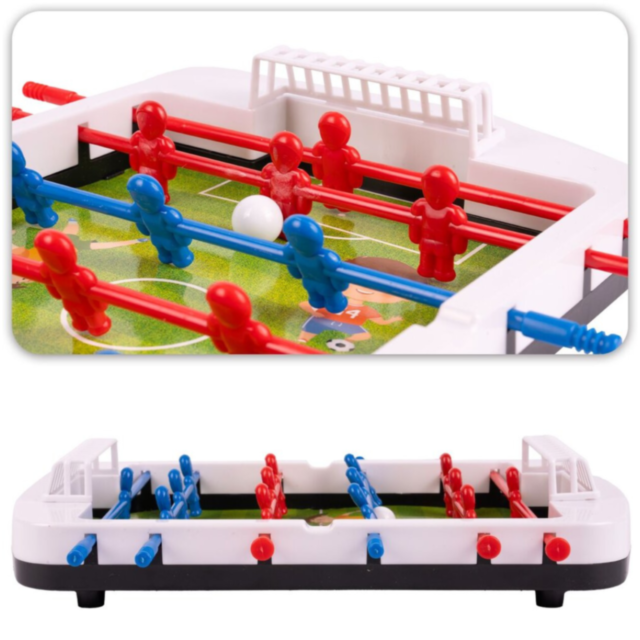 Joc de Fotbal de Masă pentru Copii – Mini Teren cu Jucători și 2 Mingi