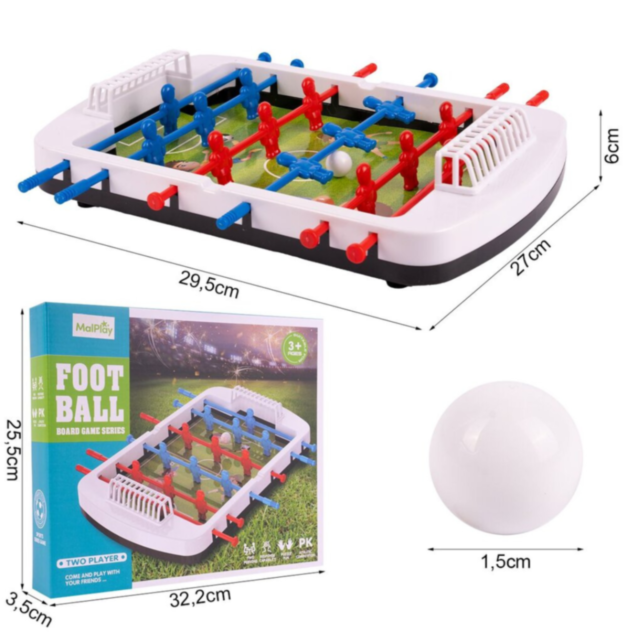 Joc de Fotbal de Masă pentru Copii – Mini Teren cu Jucători și 2 Mingi