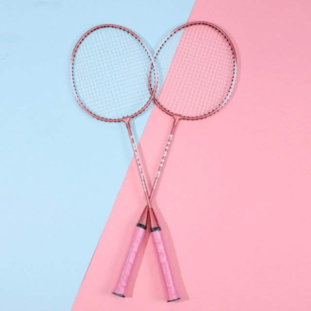 Set 2 Rachete de Badminton pentru Copii cu Husă Colorată – Roz sau Albastru