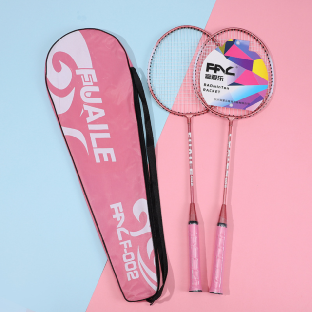 Set 2 Rachete de Badminton pentru Copii cu Husă Colorată – Roz sau Albastru