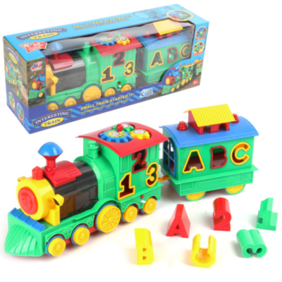 Locomotivă Electrică cu Vagon și Stivuitor, ocolește obstacole, emite lumini și sunete | image