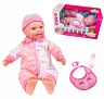 Bebeluș de Pluș cu 4 Sunete Realiste, Biberon și Suzetă