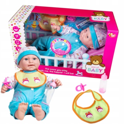 Bebeluș de Pluș cu 4 Sunete Realiste, Biberon și Suzetă | image