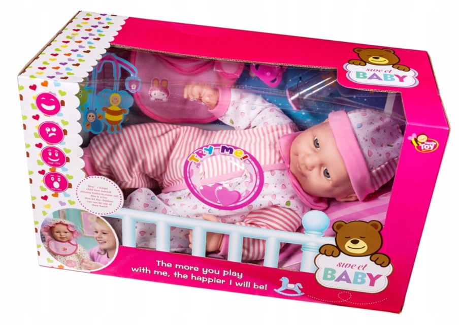 Bebeluș de Pluș cu 4 Sunete Realiste, Biberon și Suzetă