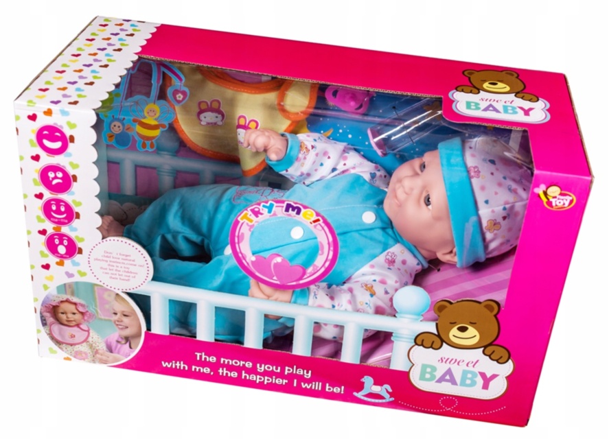 Bebeluș de Pluș cu 4 Sunete Realiste, Biberon și Suzetă