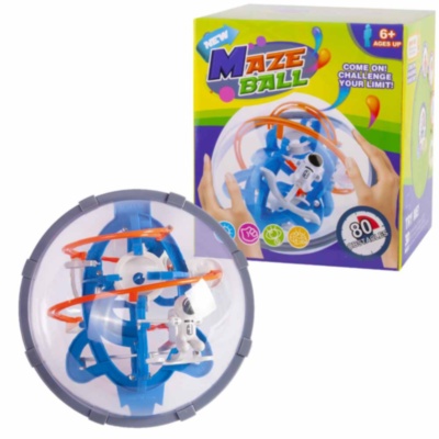 Mingea cu Labirint Perplexus, joc de îndemânare cu 80 Obstacole | image