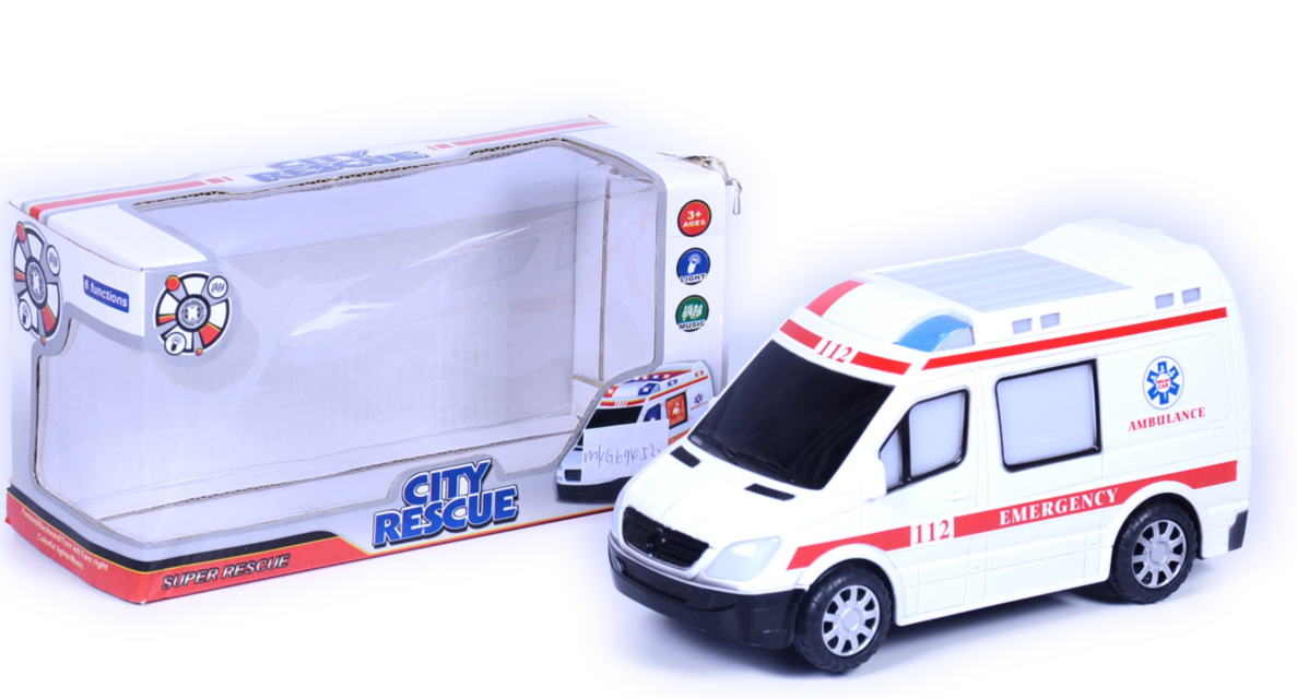 Ambulanța, ocolește obstacole, emite lumini și sunete