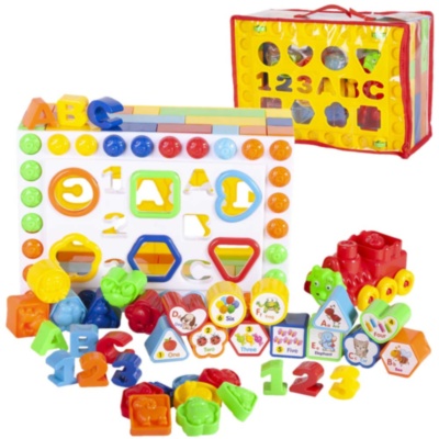 Cutia Multifuncțională, Educativă cu Blocuri, Litere/Cifre, Figuri Geometrice și Mașinuță   | image