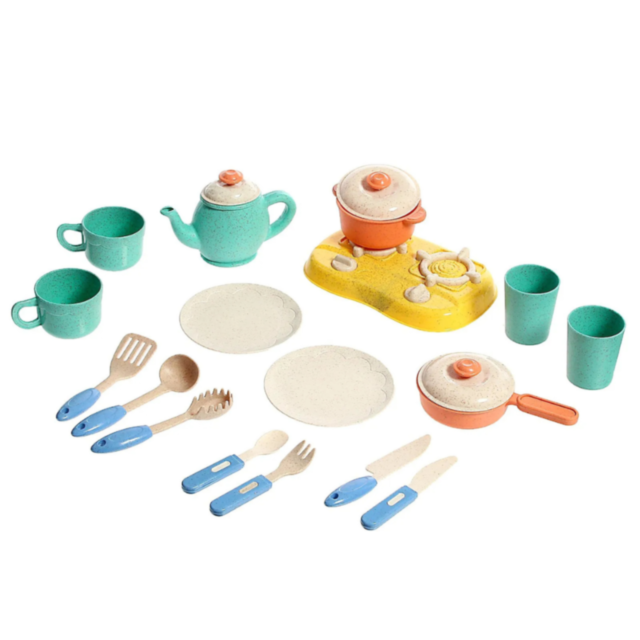 Set de Bucătărie pentru Copii din Material Organic pe Bază de Grâu