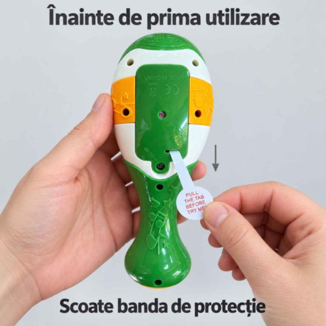Set două maracas pentru copii, cu muzică și lumini