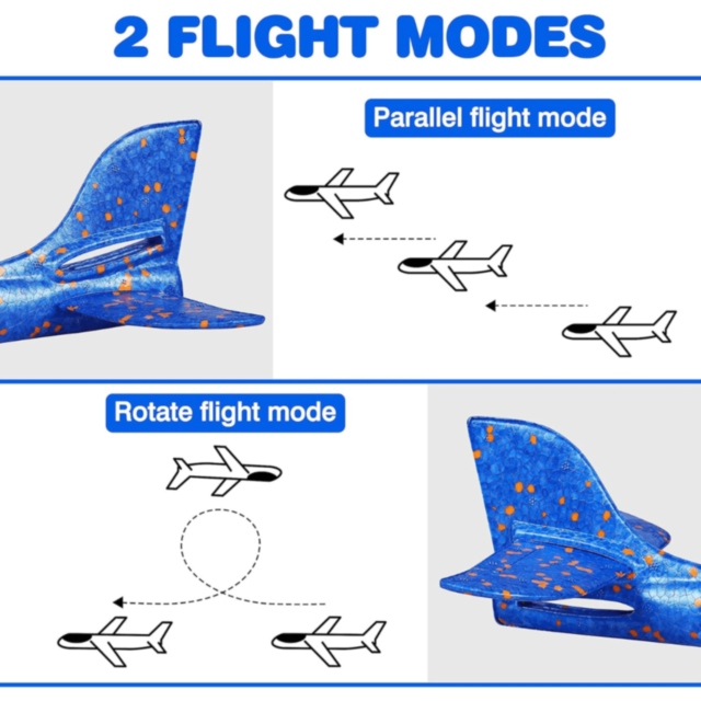 Avion din Spumă cu LED-uri Colorate (culoare aleatorie)