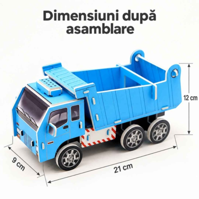 Puzzle 3D camion basculant din spumă EPS pentru copii