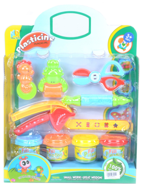 Set Plastilină 4 Culori și Ustensile de Modelat 