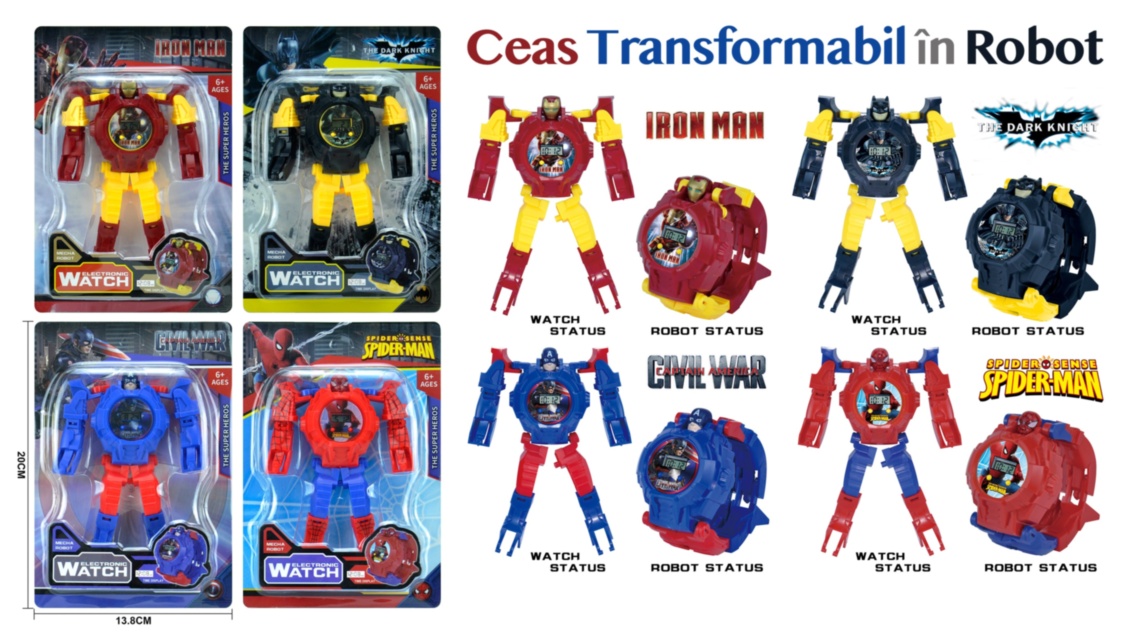 Ceas Robot 2 în 1 Electronic