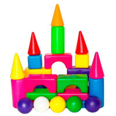 Set de Construcție cu Forme Geometrice Colorate  | image