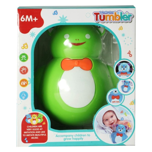 Jucărie Roly Poly Broscuță cu Lumină și Sunete