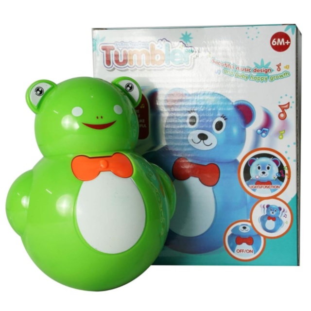 Jucărie Roly Poly Broscuță cu Lumină și Sunete