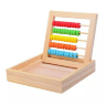 Învață Matematica, joc Montessori din lemn cu fise, abac și cartonașe