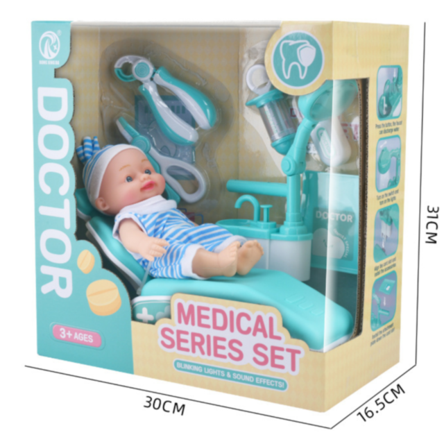 Set Dentist Interactiv cu Păpușă și Scaun Stomatologic
