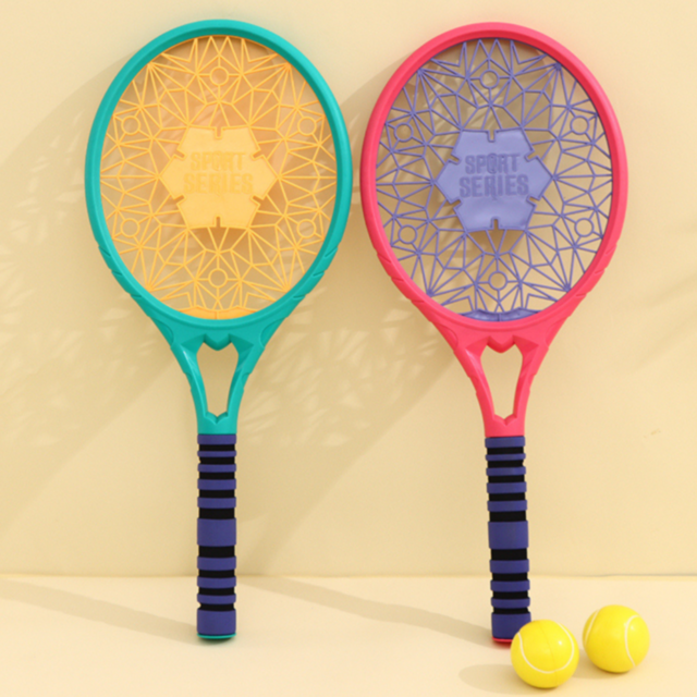 Set Rachete Tenis pentru Copii, cu Mânere Antiderapante și 2 Mingi Incluse