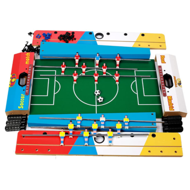 Masa de Fotbal de Jucărie pentru Copii cu Scoruri și Mânere Rotative – 69x37x62 cm