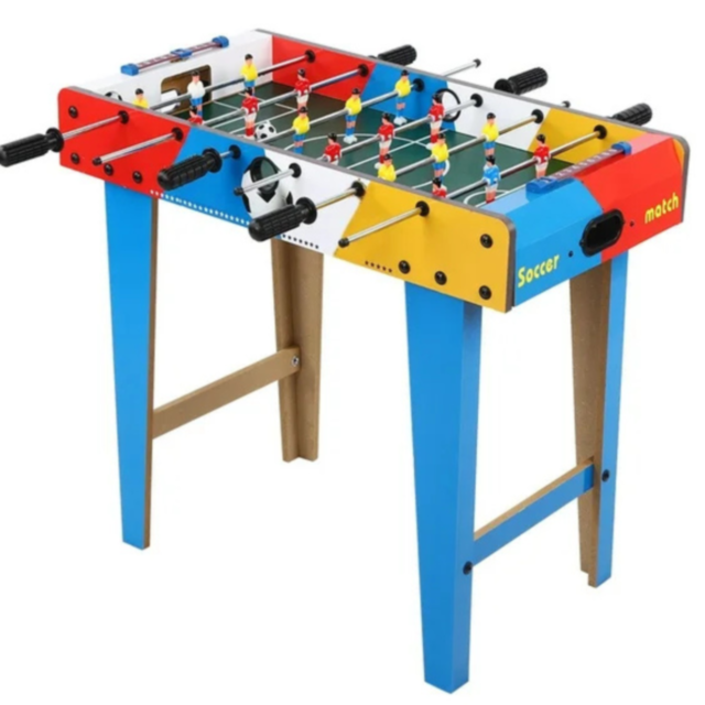 Masa de Fotbal de Jucărie pentru Copii cu Scoruri și Mânere Rotative – 69x37x62 cm