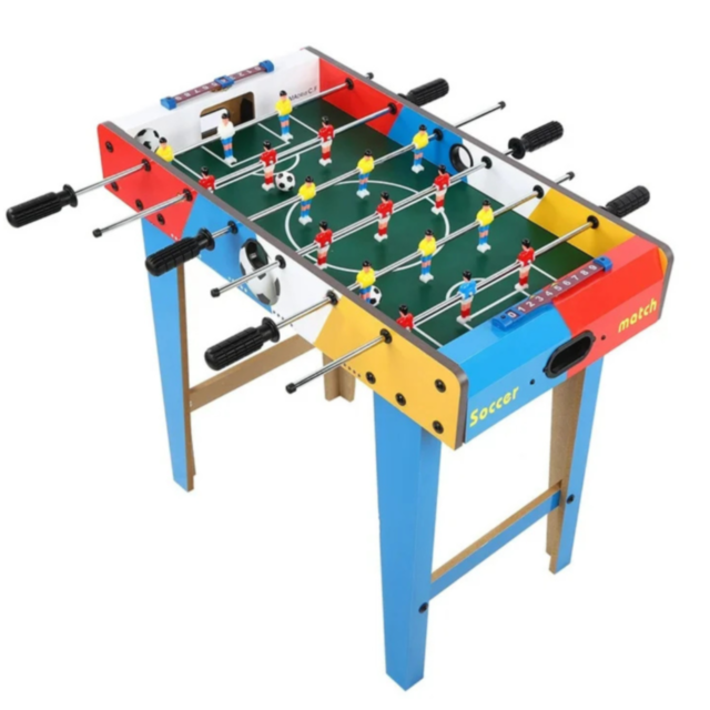 Masa de Fotbal de Jucărie pentru Copii cu Scoruri și Mânere Rotative – 69x37x62 cm
