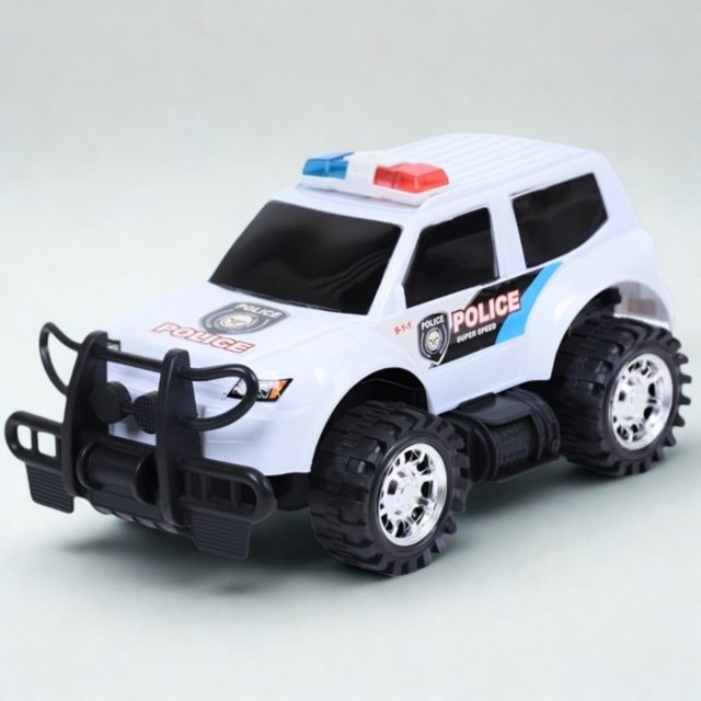 Mașină Poliție Off-Road cu Inerție și Protecție (culoare aleatorie)