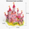 Puzzle 3D castel roz din spumă EPS pentru copii