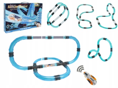 Pista Auto cu Circuit Tubular, Telecomandă și Mașinuță, 53 detalii | image