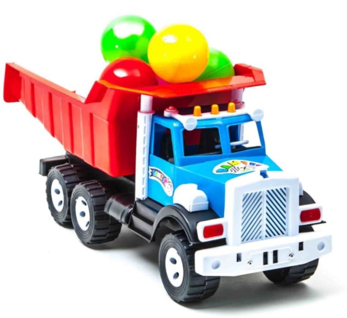 Camion Încărcat cu Bile Colorate, 52cm