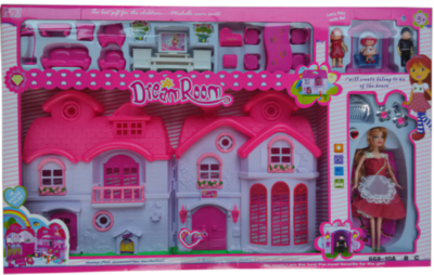 Mega Căsuță Pliabilă cu Păpușă, Figurine și Mobilă | image