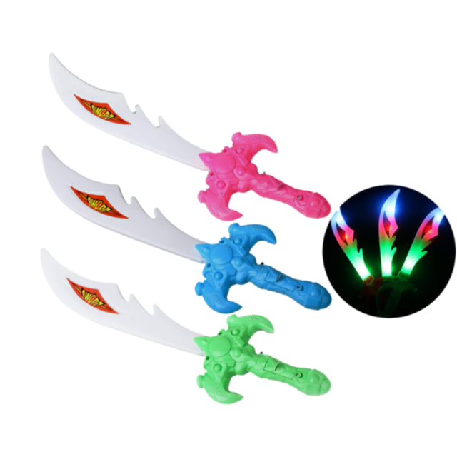 Sabie de jucărie cu sunete și lumini LED - Aventura începe