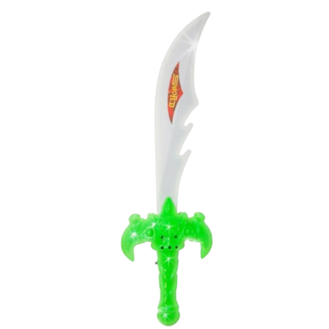 Sabie de jucărie cu sunete și lumini LED - Aventura începe